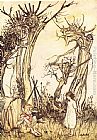 Arthur Rackham Paintings - Mother Goose Man in the Wilderness by Arthur Rackham